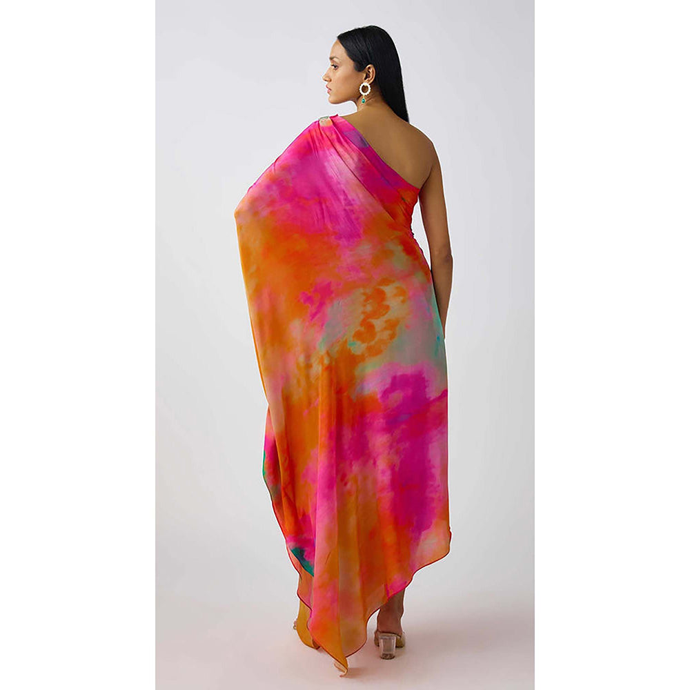 Basanti Kapde aur Koffee The Sunscape One Shoulder Maxi Dress