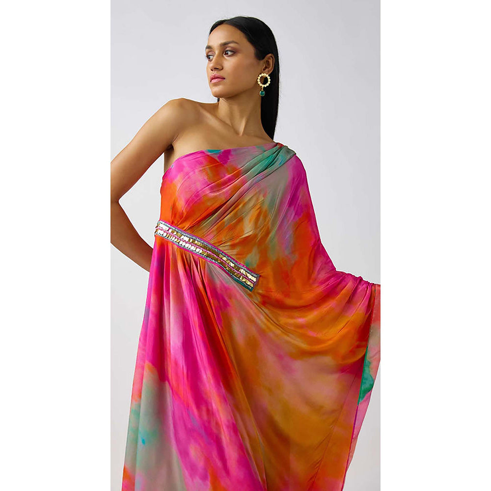 Basanti Kapde aur Koffee The Sunscape One Shoulder Maxi Dress