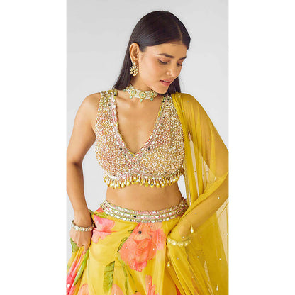Basanti Kapde aur Koffee The Wild Marigold Lehenga with Blouse and Dupatta