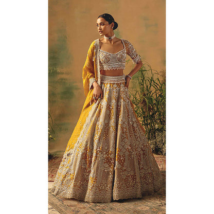 Basanti Kapde aur Koffee The Enchanted Citrine Lehenga with Blouse and Dupatta