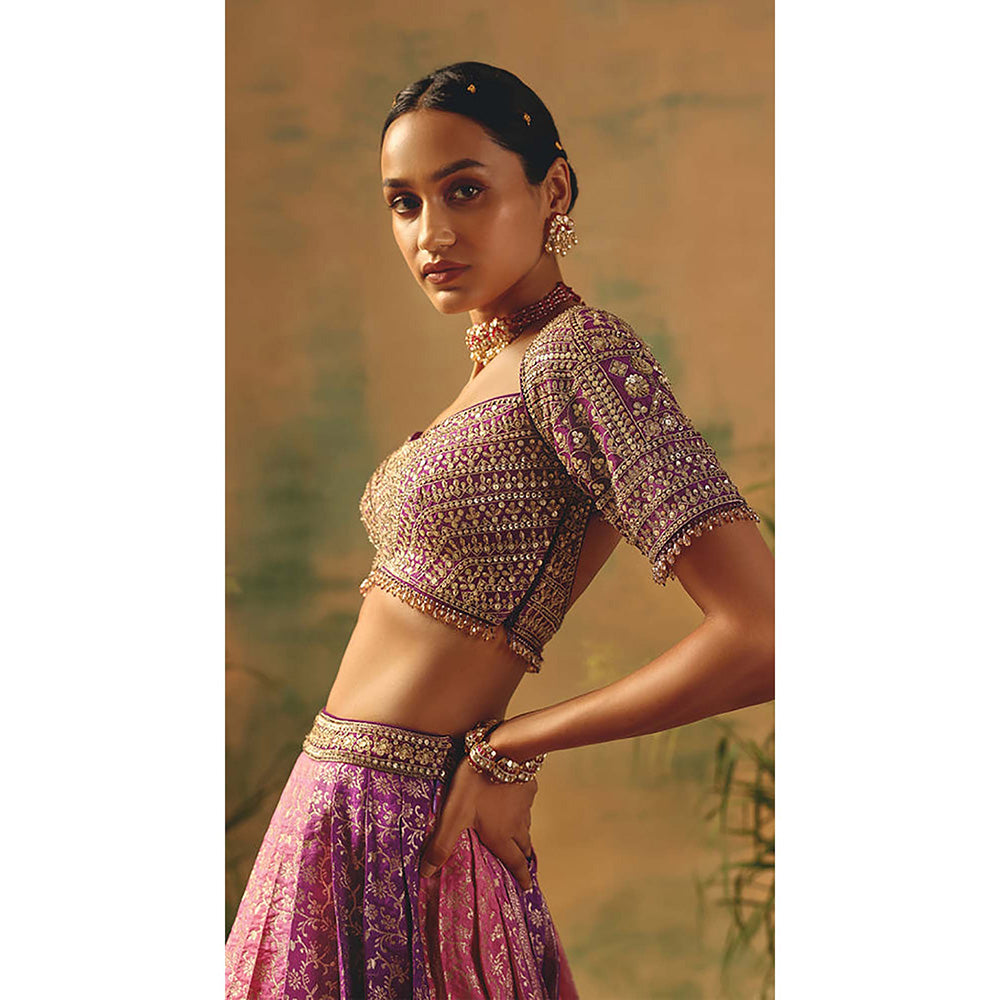 Basanti Kapde aur Koffee The Wildrose Lehenga with Blouse and Dupatta