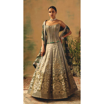 Basanti Kapde aur Koffee The Sage Bloom Lehenga with Corset Blouse and Dupatta