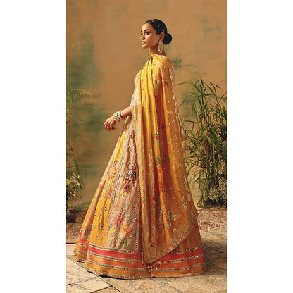 Basanti Kapde aur Koffee The Ochre Reverie Lehenga with Blouse and Dupatta