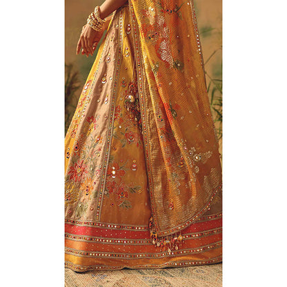 Basanti Kapde aur Koffee The Ochre Reverie Lehenga with Blouse and Dupatta