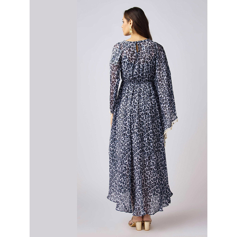 Basanti Kapde aur Koffee Black Crepe Embroidered Dress