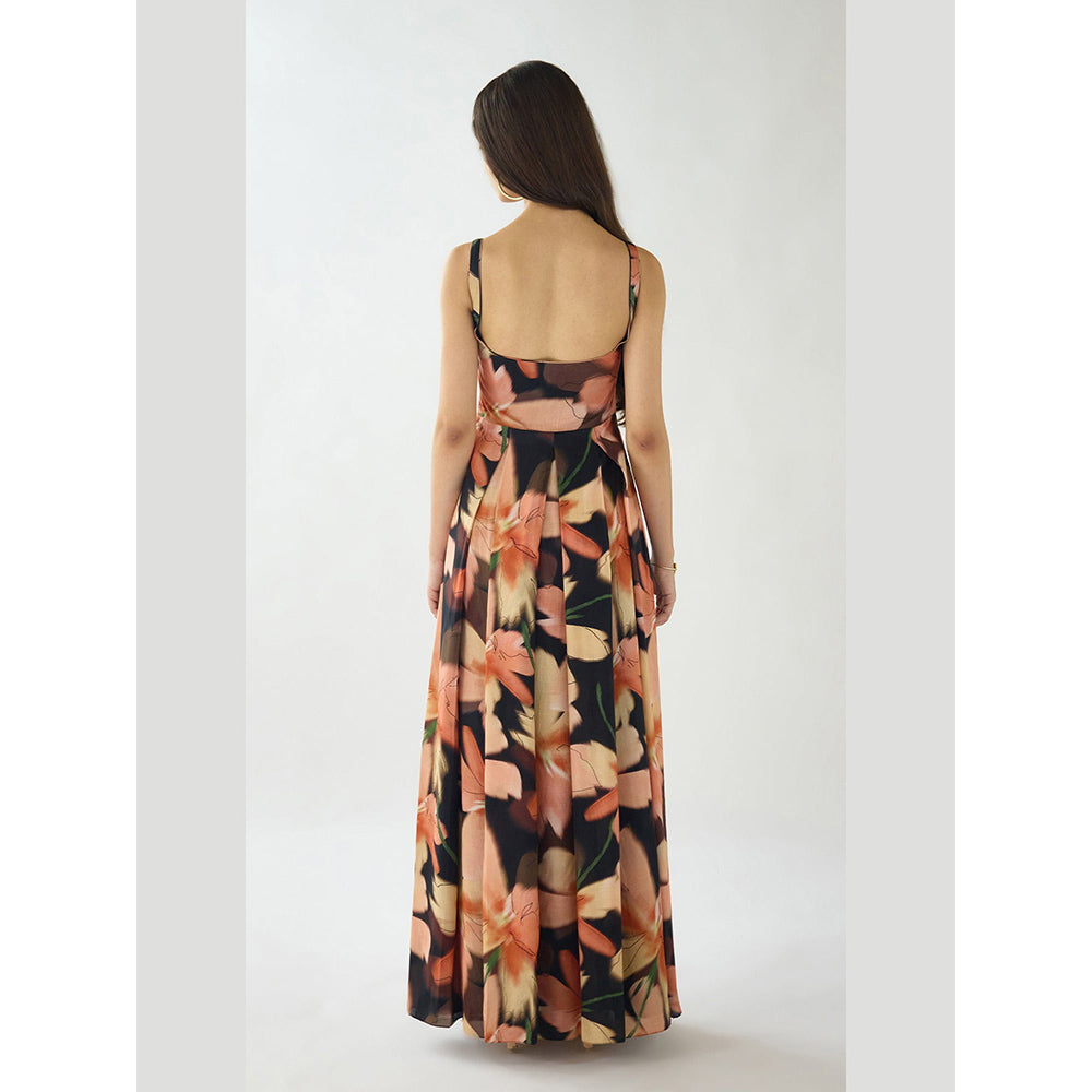Basanti Kapde aur Koffee The Midnight Flora Muslin Dress