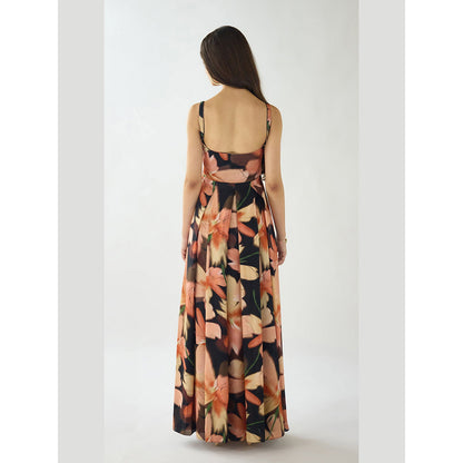 Basanti Kapde aur Koffee The Midnight Flora Muslin Dress
