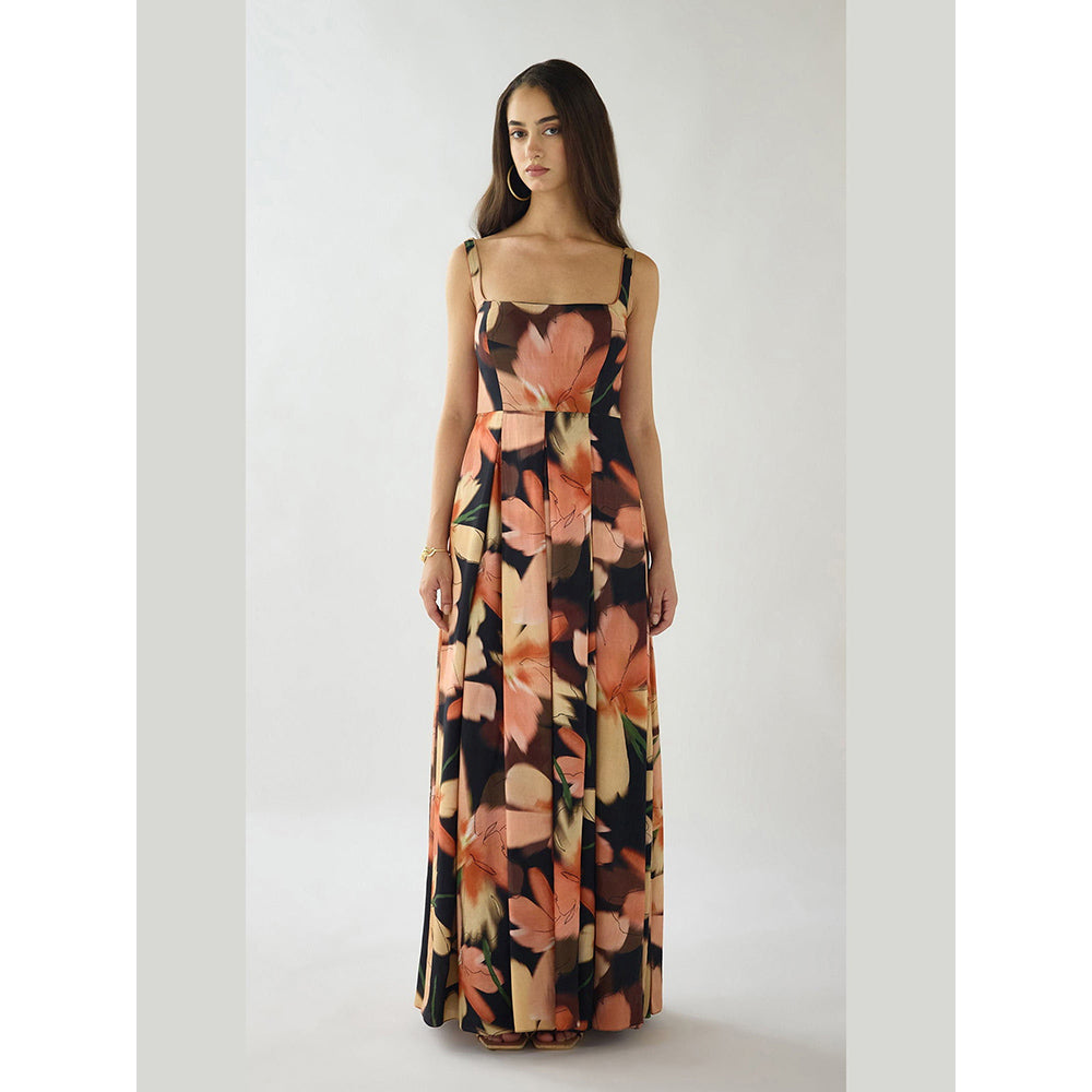 Basanti Kapde aur Koffee The Midnight Flora Muslin Dress