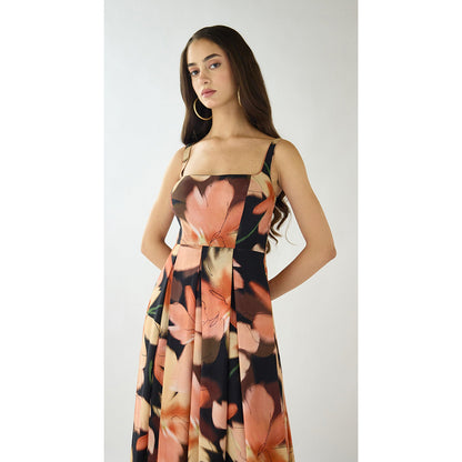 Basanti Kapde aur Koffee The Midnight Flora Muslin Dress