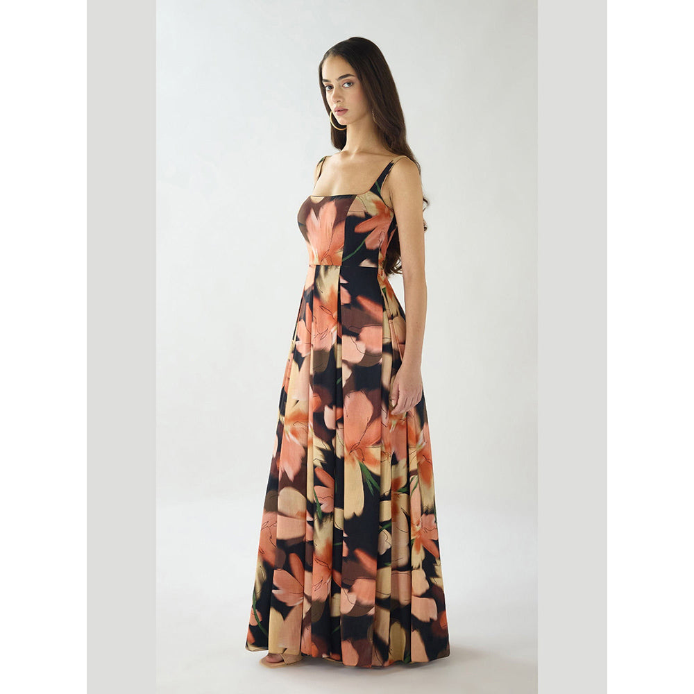 Basanti Kapde aur Koffee The Midnight Flora Muslin Dress