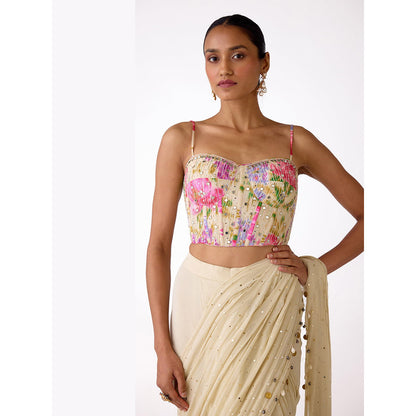 Basanti Kapde aur Koffee The Camilia Grace Draped Saree with Corset Stitched Blouse