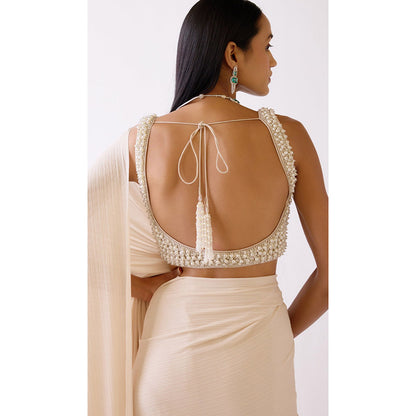 Basanti Kapde aur Koffee The Sundowner Glam Draped Saree with Stitched Blouse