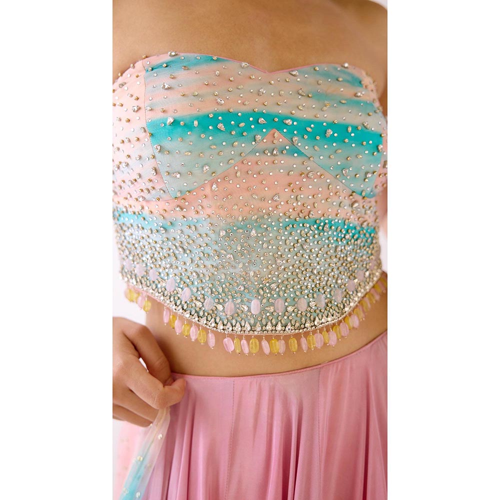 Basanti Kapde aur Koffee The Sandscape Lehenga And Stitched Blouse With Dupatta