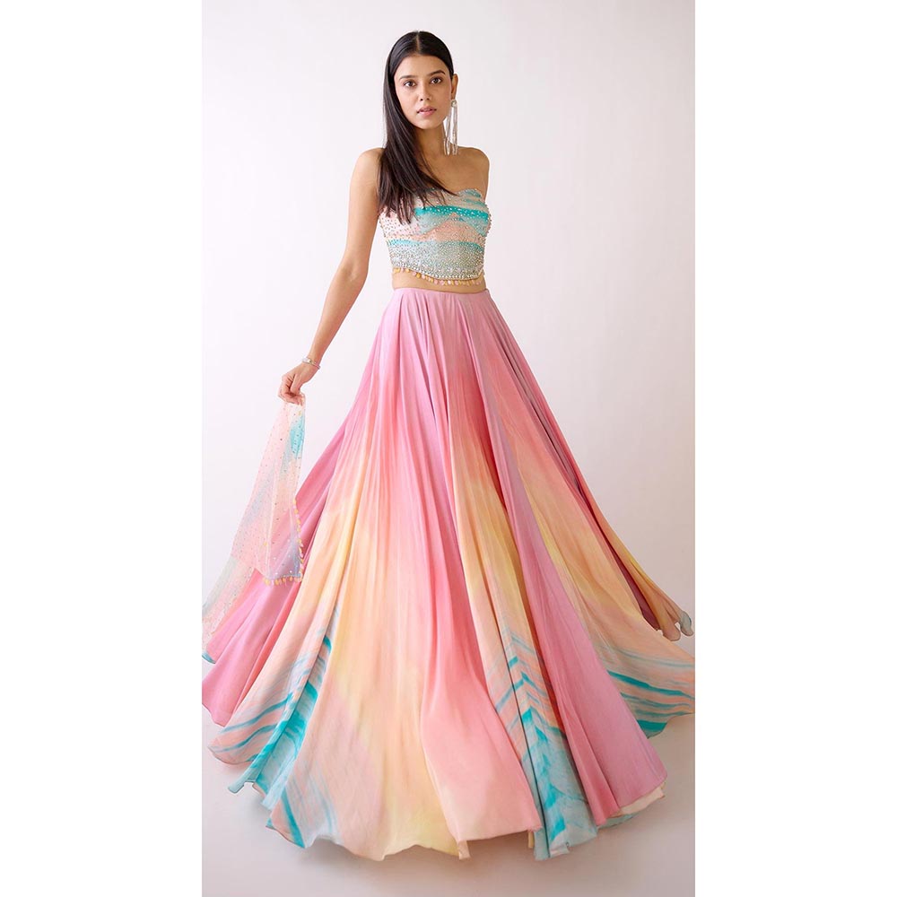 Basanti Kapde aur Koffee The Sandscape Lehenga And Stitched Blouse With Dupatta