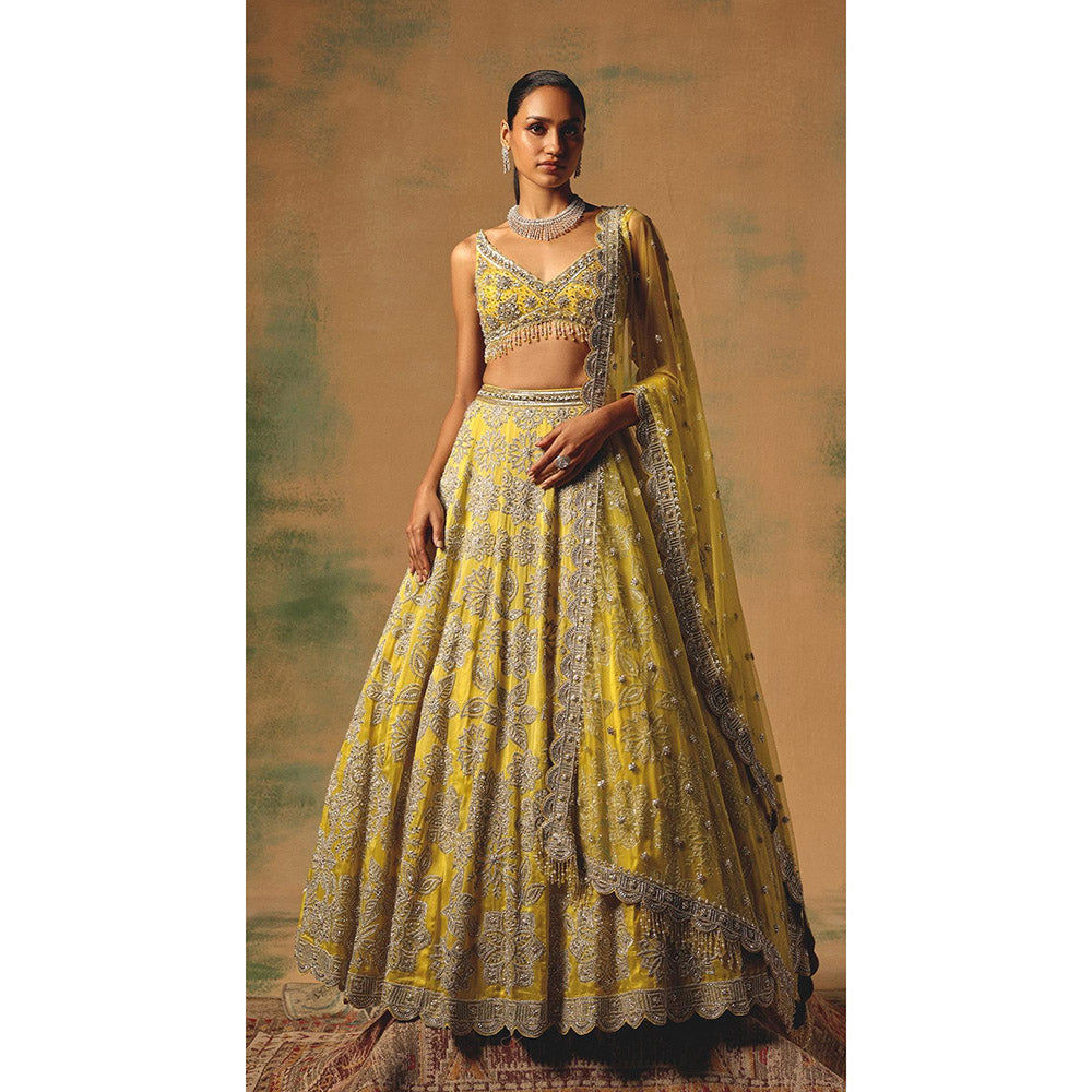 Basanti Kapde aur Koffee The Solstice Fern Lehenga And Stitched Blouse With Dupatta