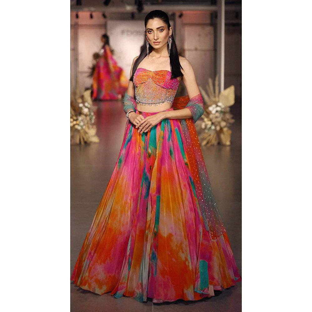 Basanti Kapde aur Koffee The Sunscape Lehenga And Stitched Blouse With Dupatta