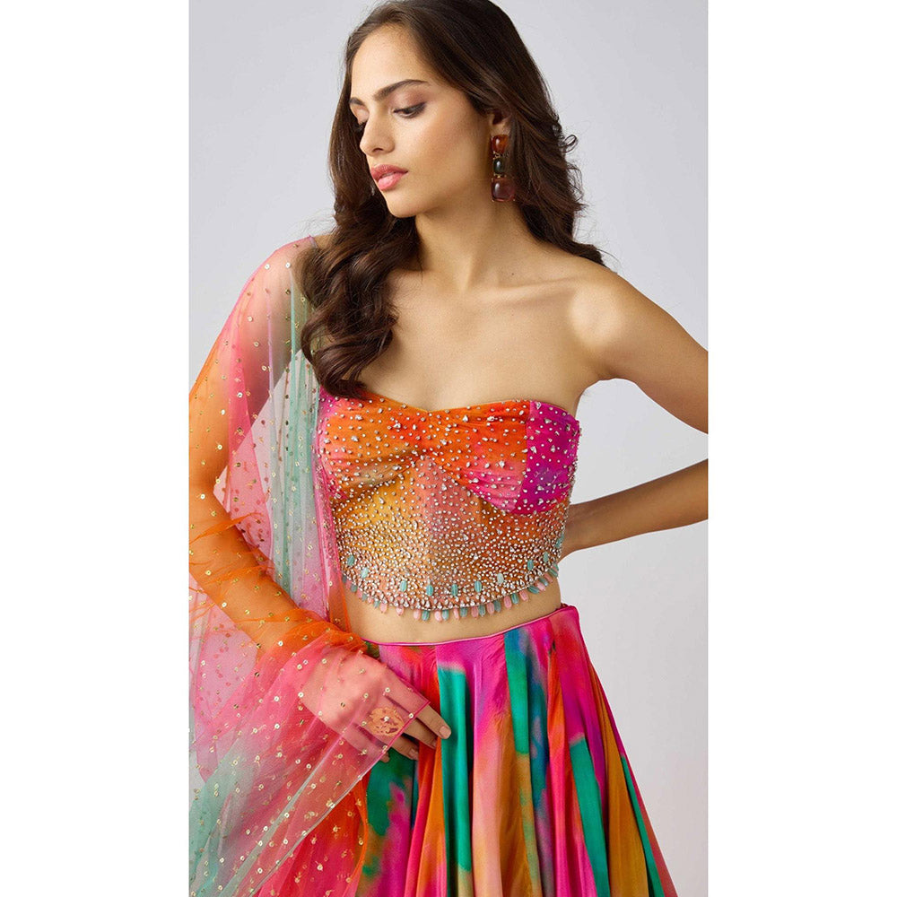 Basanti Kapde aur Koffee The Sunscape Lehenga And Stitched Blouse With Dupatta