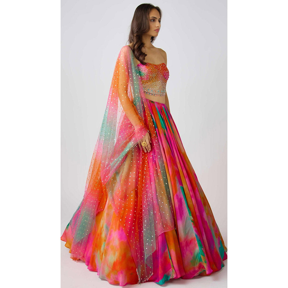 Basanti Kapde aur Koffee The Sunscape Lehenga And Stitched Blouse With Dupatta