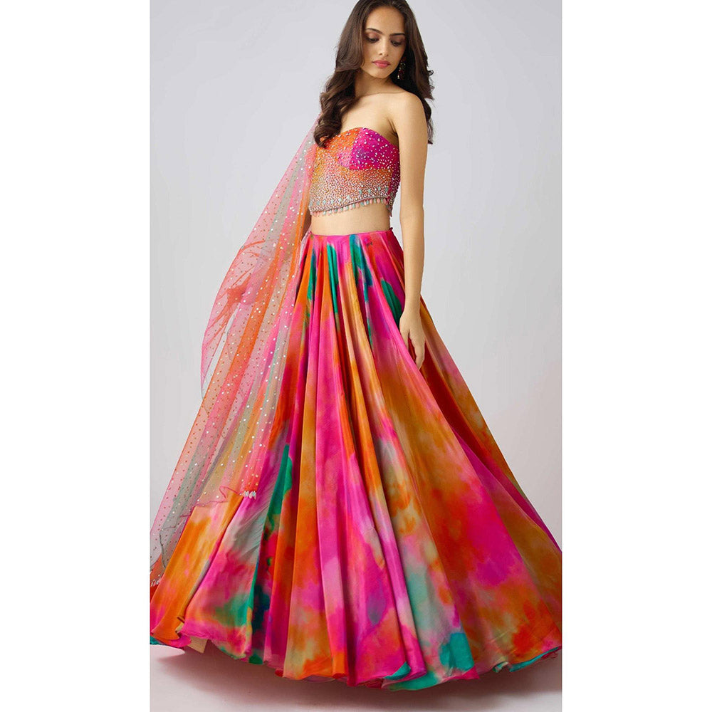 Basanti Kapde aur Koffee The Sunscape Lehenga And Stitched Blouse With Dupatta