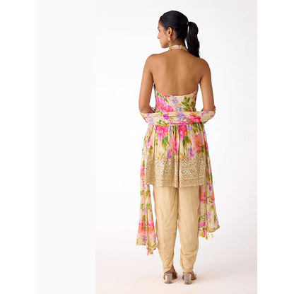 Basanti Kapde aur Koffee The Aurora Bloom Kurta with Dhoti and Dupatta