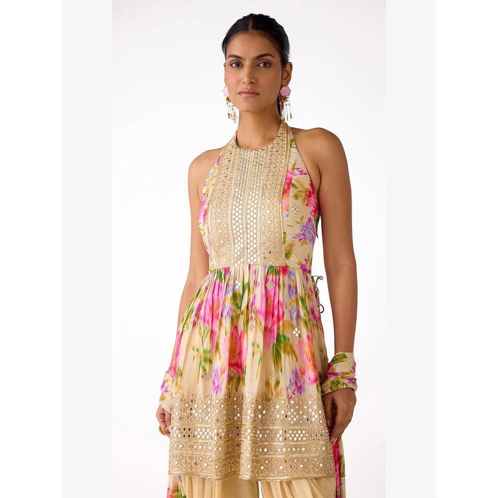 Basanti Kapde aur Koffee The Aurora Bloom Kurta with Dhoti and Dupatta