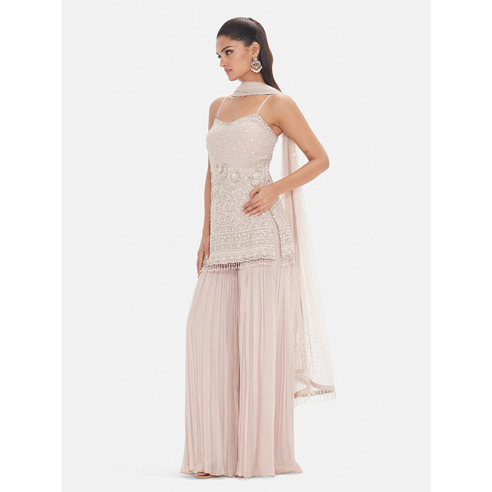 Basanti Kapde aur Koffee The Frosted Tulip Kurta with Sharara and Dupatta
