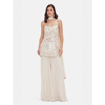 Basanti Kapde aur Koffee The Moonlit Garden Kurta with Sharara and Dupatta