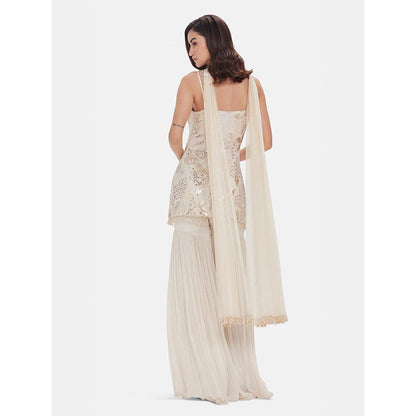Basanti Kapde aur Koffee The Moonlit Garden Kurta with Sharara and Dupatta