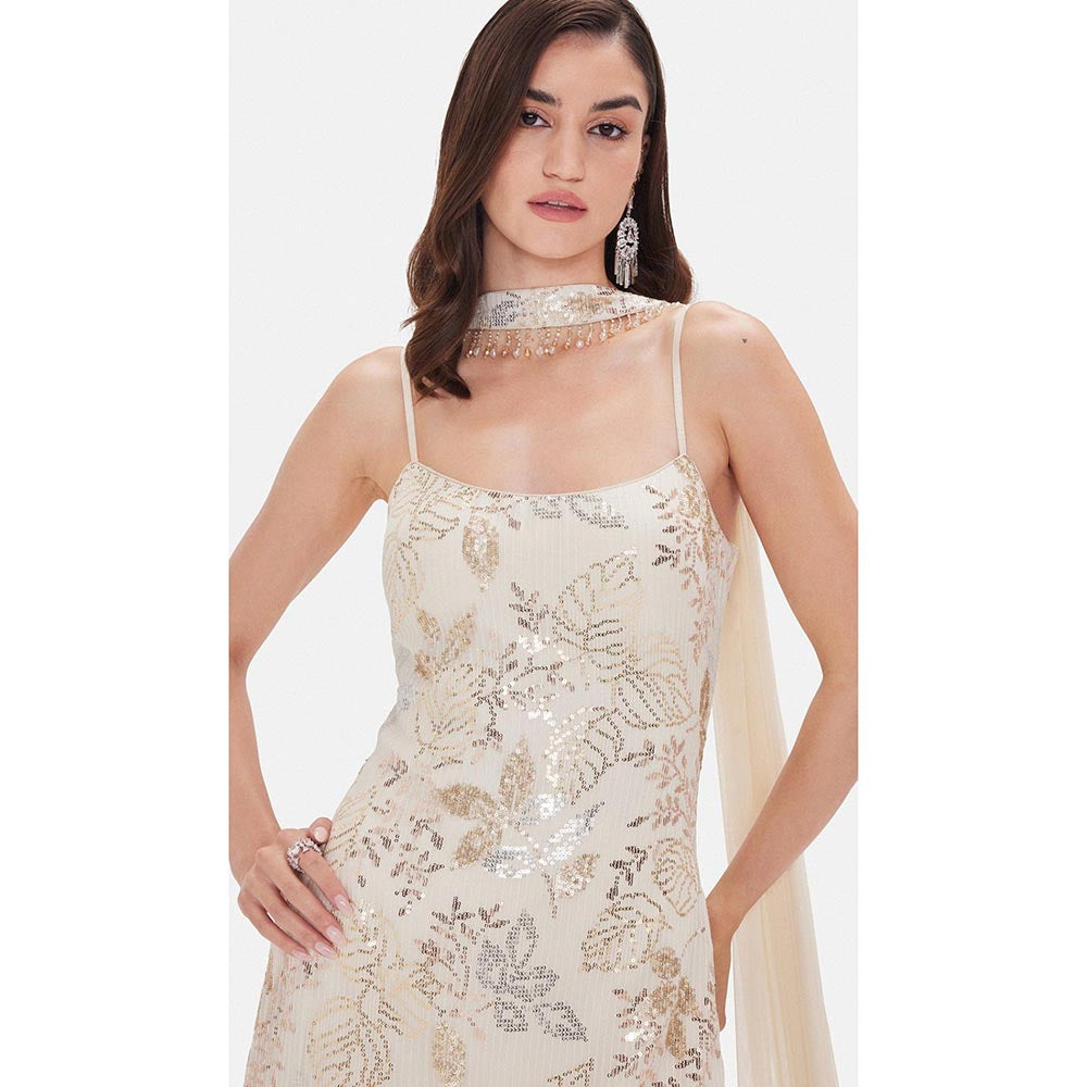 Basanti Kapde aur Koffee The Moonlit Garden Kurta with Sharara and Dupatta