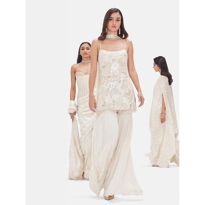 Basanti Kapde aur Koffee The Moonlit Garden Kurta with Sharara and Dupatta