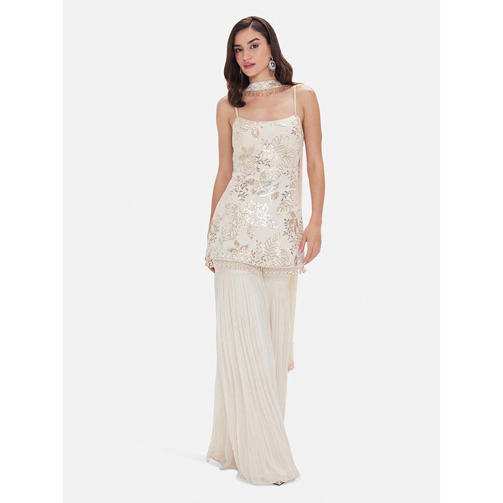 Basanti Kapde aur Koffee The Moonlit Garden Kurta with Sharara and Dupatta