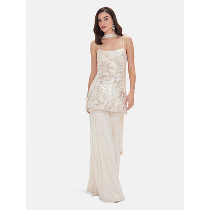 Basanti Kapde aur Koffee The Moonlit Garden Kurta with Sharara and Dupatta