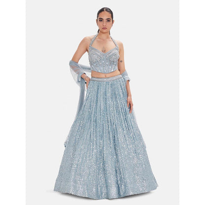Basanti Kapde aur Koffee The Ice Comet Lehenga And Stitched Blouse With Dupatta