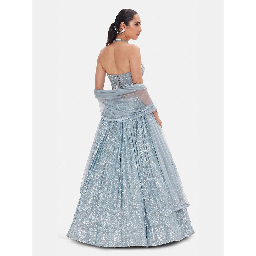 Basanti Kapde aur Koffee The Ice Comet Lehenga And Stitched Blouse With Dupatta