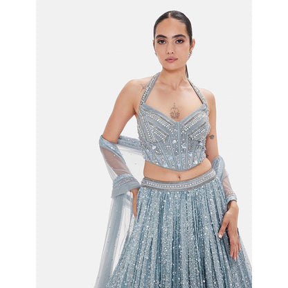 Basanti Kapde aur Koffee The Ice Comet Lehenga And Stitched Blouse With Dupatta