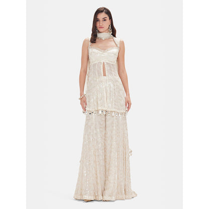 Basanti Kapde aur Koffee The Royal Pearl Sharara With Dupatta