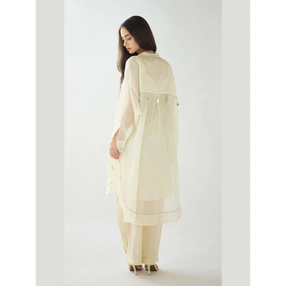 Basanti Kapde aur Koffee Ivory Essence Cotton Kurta And Pant