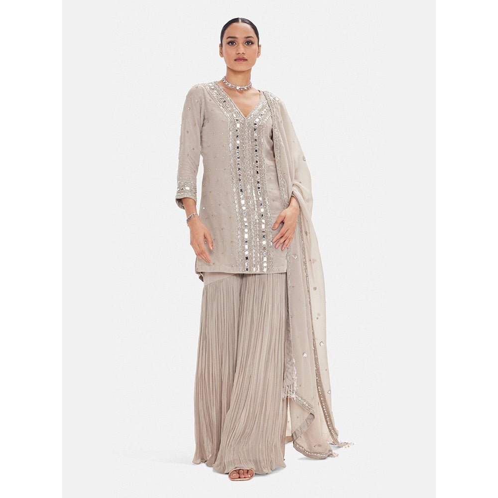 Basanti Kapde aur Koffee The Antique Aura Kurta with Sharara and Dupatta