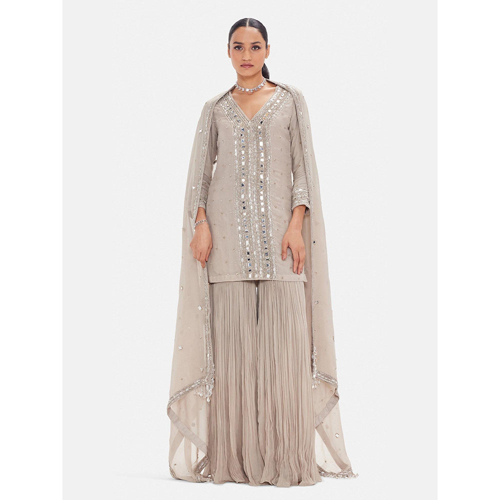 Basanti Kapde aur Koffee The Antique Aura Kurta with Sharara and Dupatta