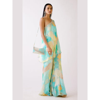 Basanti Kapde aur Koffee The Aqua Resort Printed Kurta with Sharara