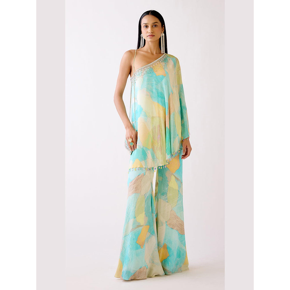 Basanti Kapde aur Koffee The Aqua Resort Printed Kurta with Sharara