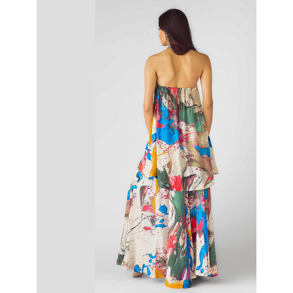 Basanti Kapde aur Koffee The Artsy Odyssey Printed Kurta with Sharara