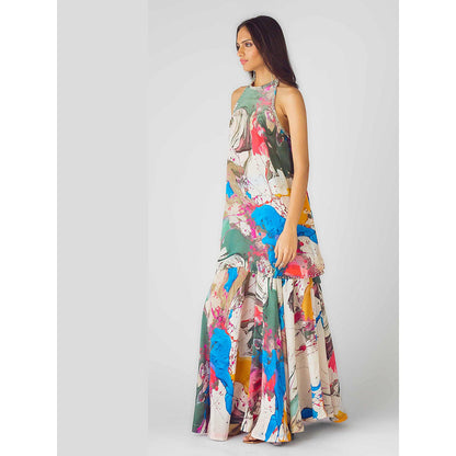 Basanti Kapde aur Koffee The Artsy Odyssey Printed Kurta with Sharara