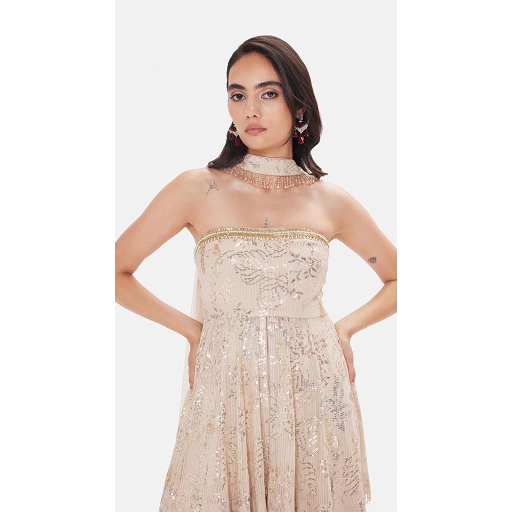 Basanti Kapde aur Koffee The Royal Sandstone Embellished Kurta with Sharara and Dupatta