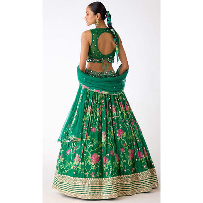 Basanti Kapde aur Koffee The Eternal Bloom Lehenga And Stitched Blouse With Dupatta