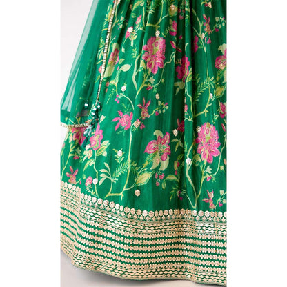 Basanti Kapde aur Koffee The Eternal Bloom Lehenga And Stitched Blouse With Dupatta