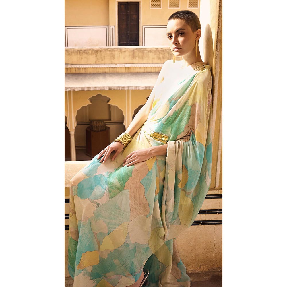 Basanti Kapde aur Koffee The Abstract Waves Dress