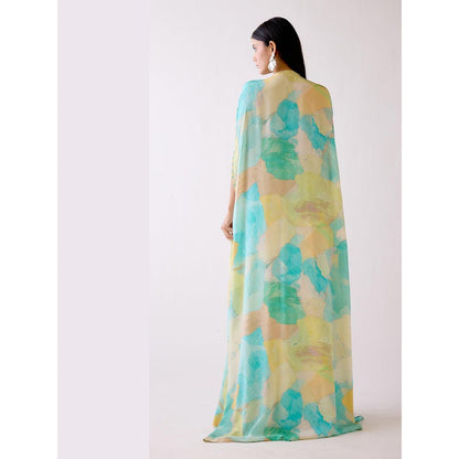 Basanti Kapde aur Koffee The Abstract Shoreline Aqua Co-Ord Set