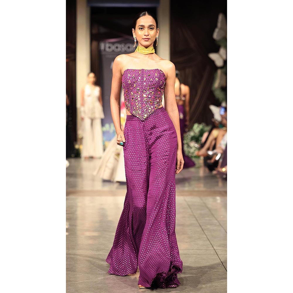 Basanti Kapde aur Koffee The Mystic Plum Embroidered Co-ord Set