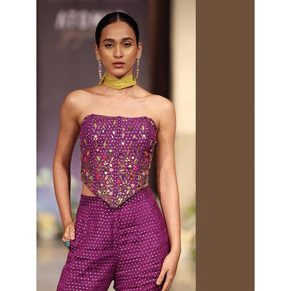 Basanti Kapde aur Koffee The Mystic Plum Embroidered Co-ord Set